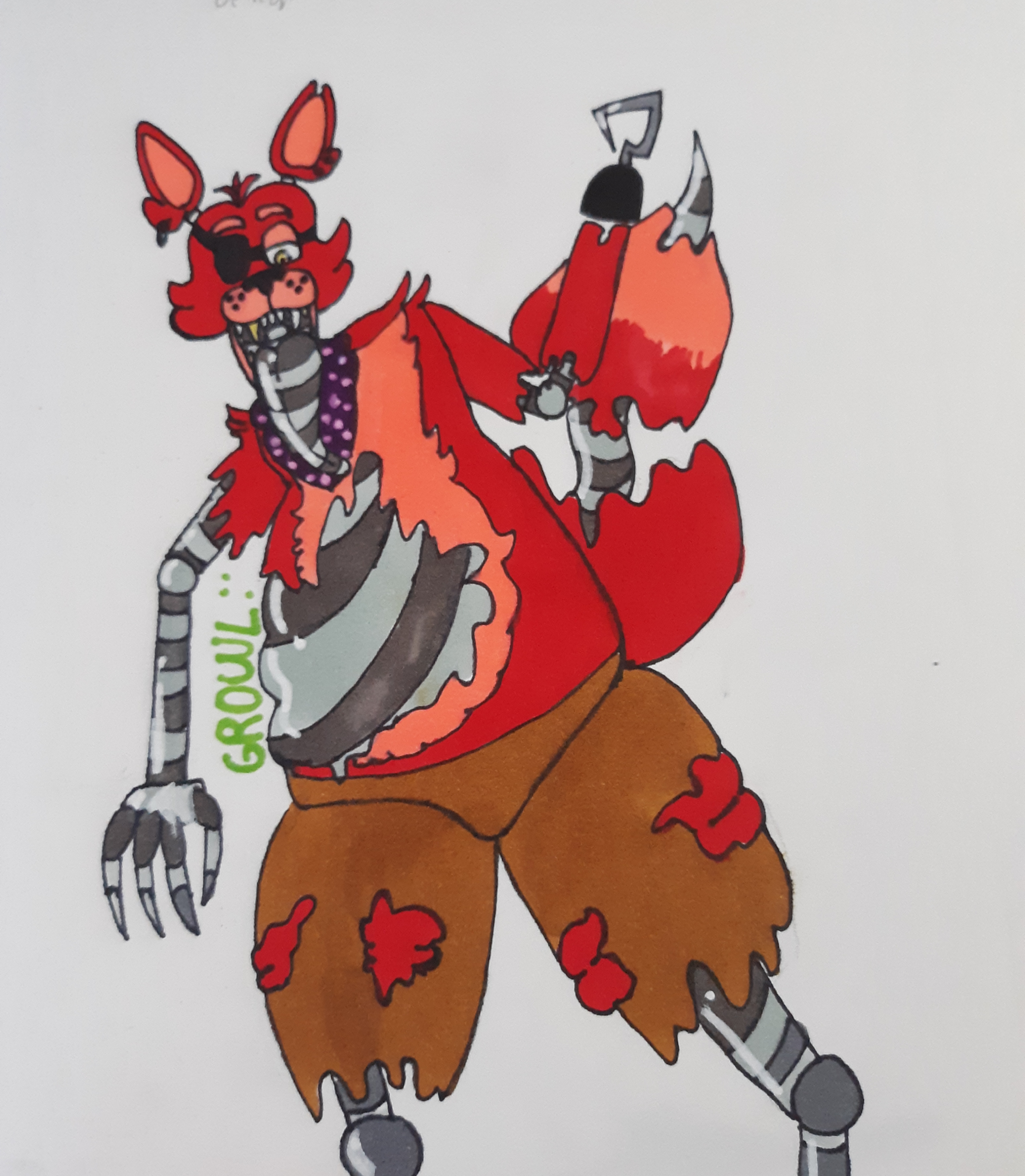 Fixed Foxy, Fnaf drawings, Fnaf foxy, Fnaf