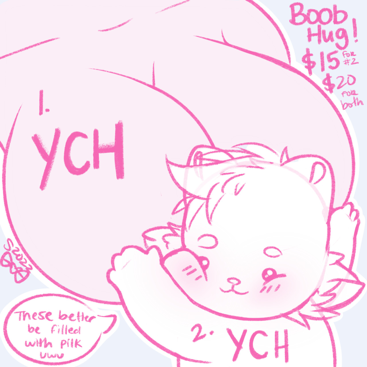 Ych boob hug (sold out for now) by SprinklesTheCute -- Fur Affinity [dot]  net