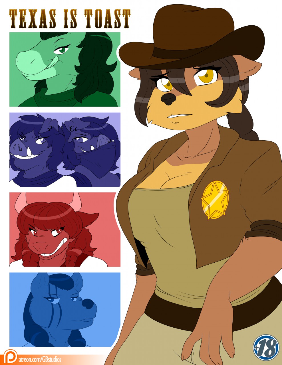 Texas Comic Cover by SquashedFlat -- Fur Affinity [dot] net