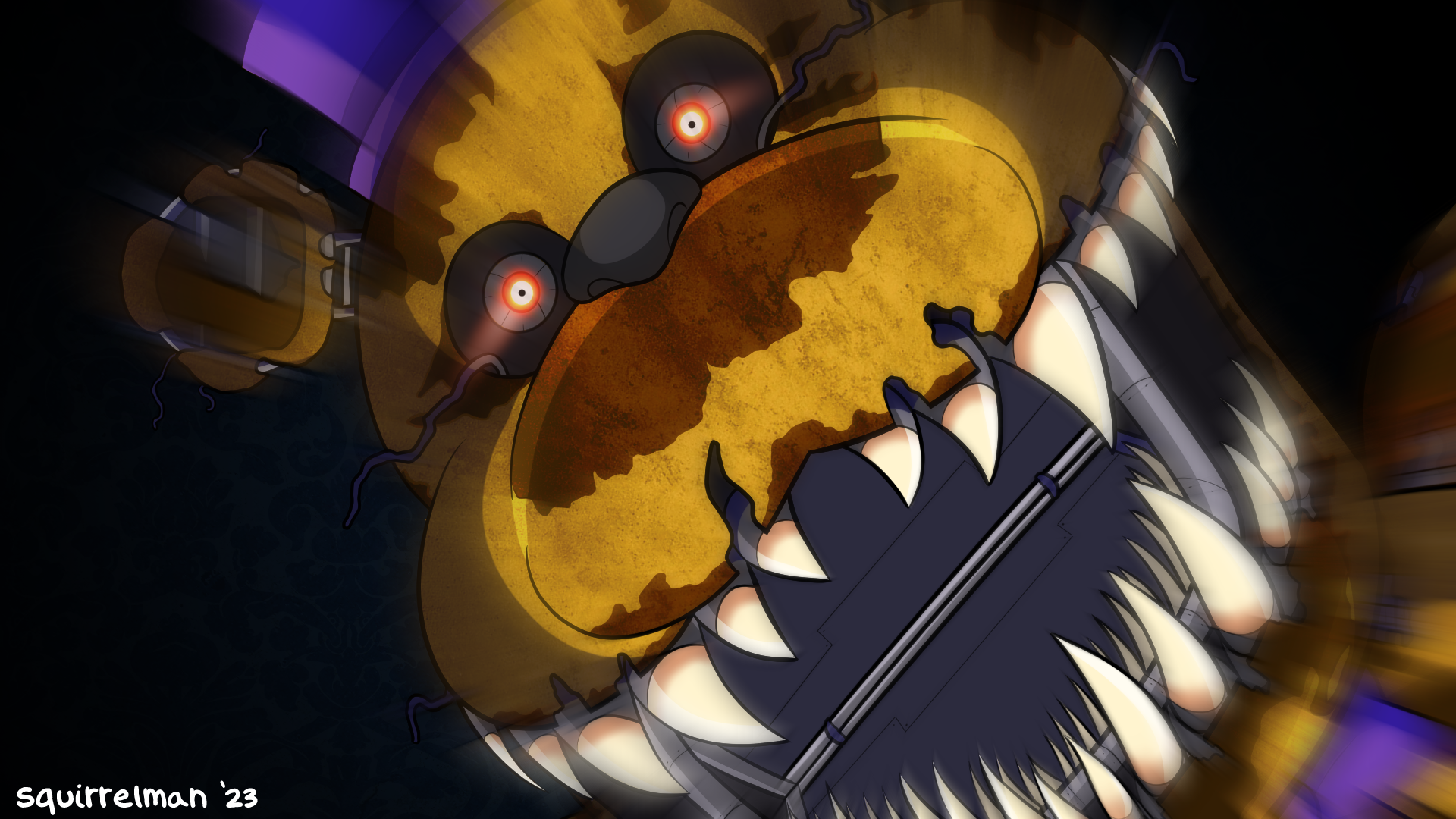 Nightmare Fredbear Jumpscare (SFM) : r/fivenightsatfreddys