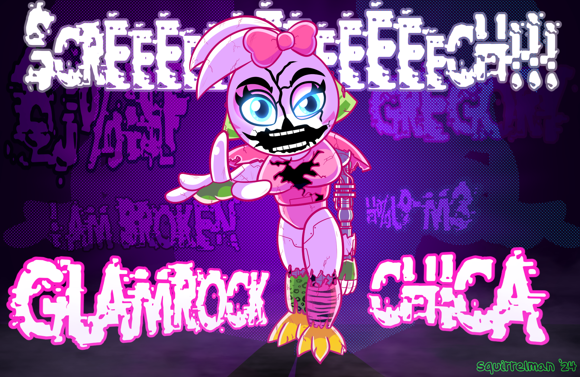 SCREEEECH!!! (Shattered Glamrock Chica) by SquirrelMan -- Fur Affinity  [dot] net