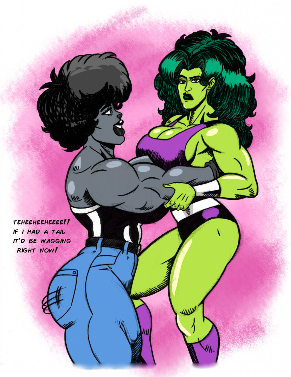 Busty and She Hulk by SR2XXX -- Fur Affinity [dot] net