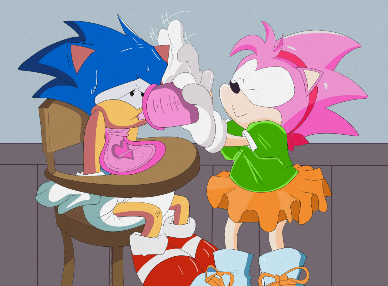 Amy and Sonic by SrBunny649 -- Fur Affinity [dot] net