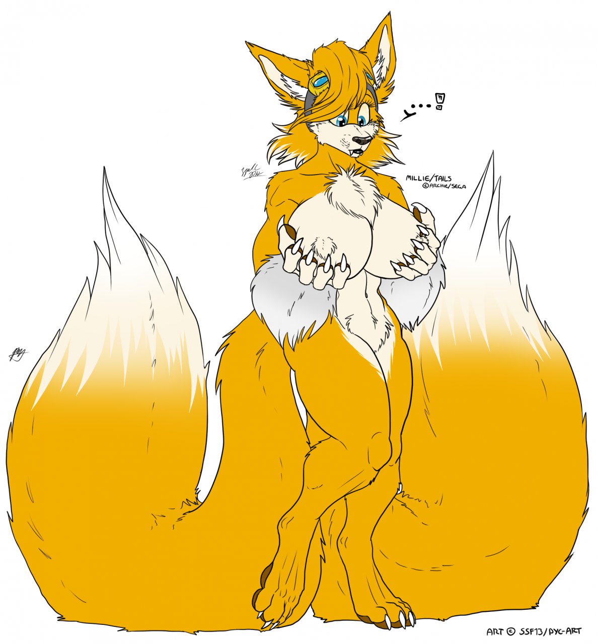 Werefox Millie (Female Tails) - COMMISSION. 