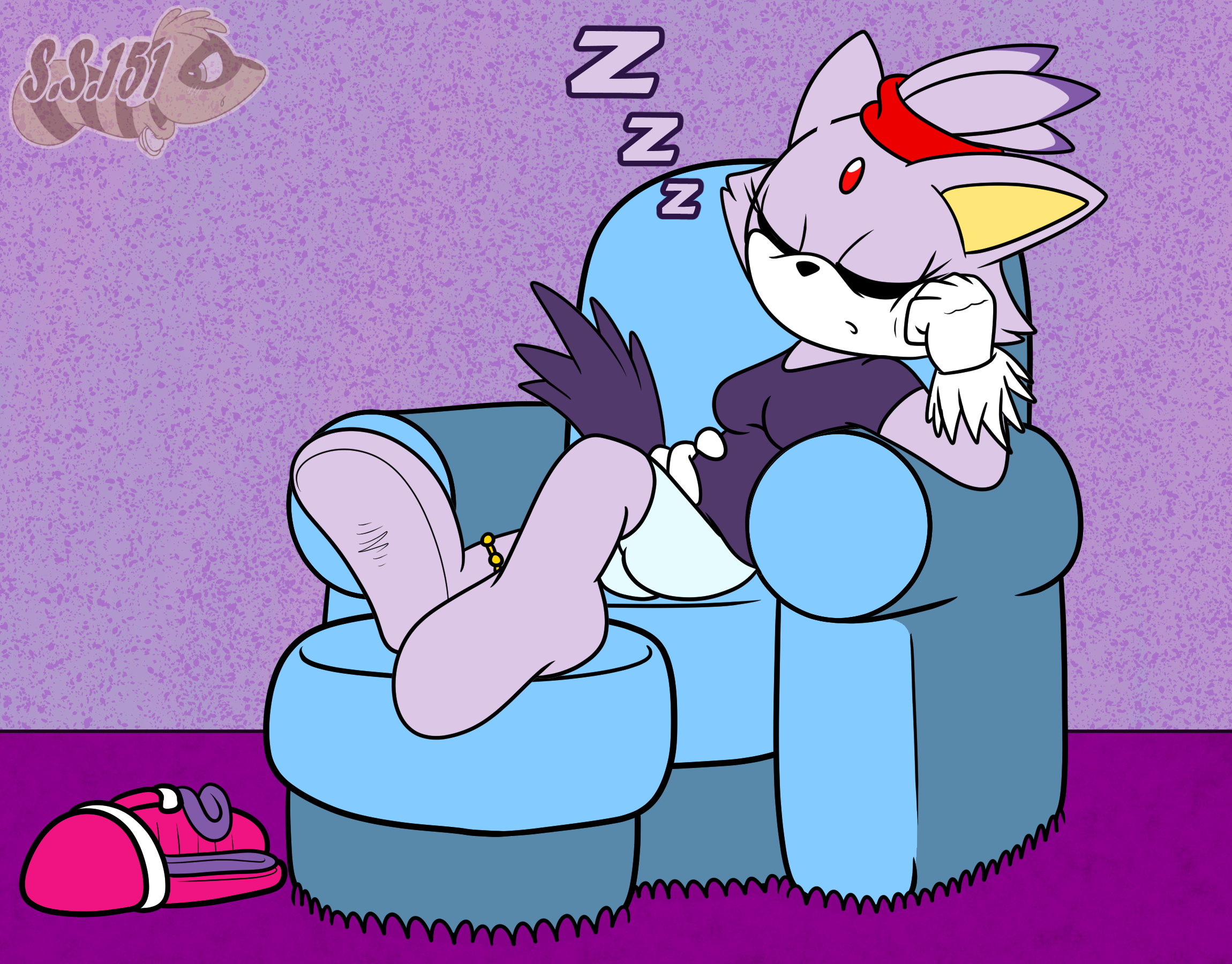 Blaze the cat sleeping