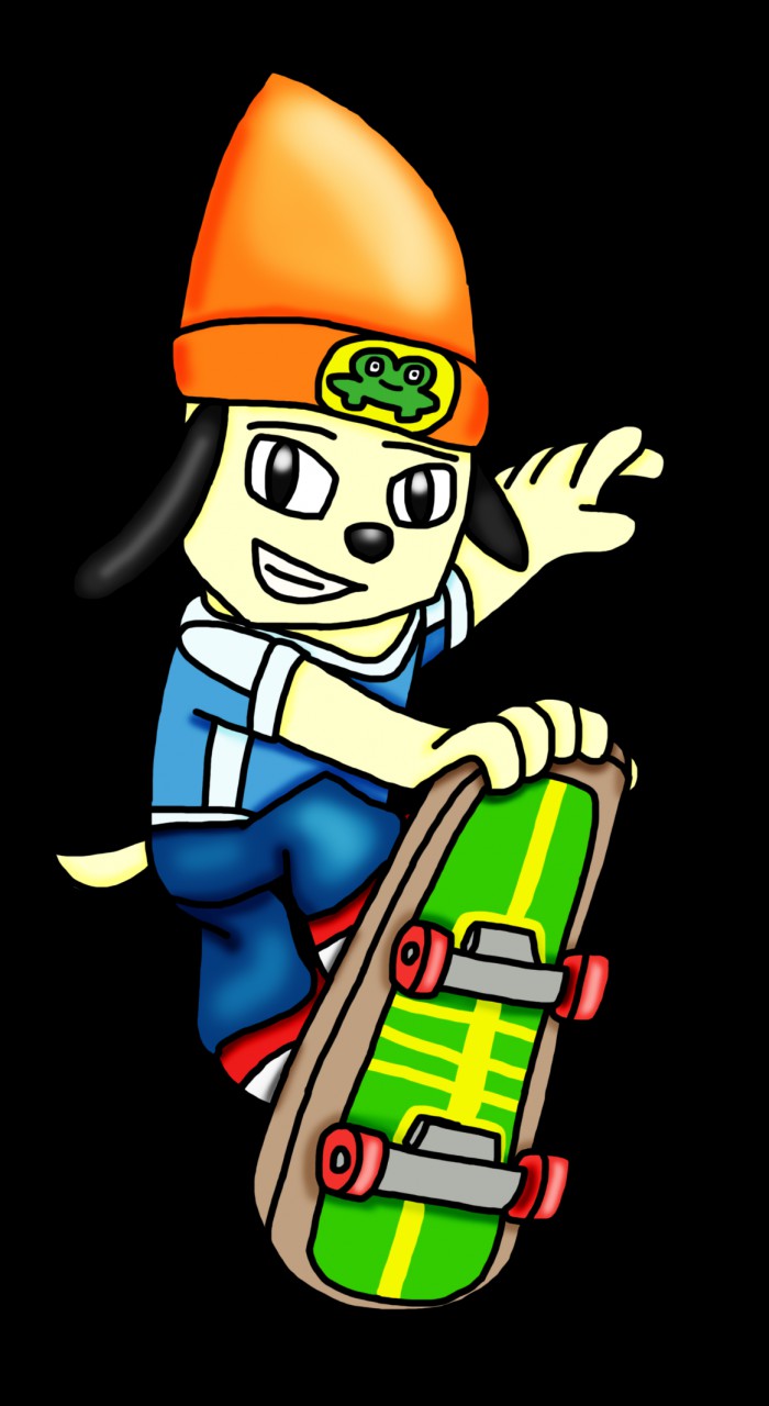 Parappa the Rapper skateboarding by StarDog_Smasher -- Fur Affinity [dot]  net