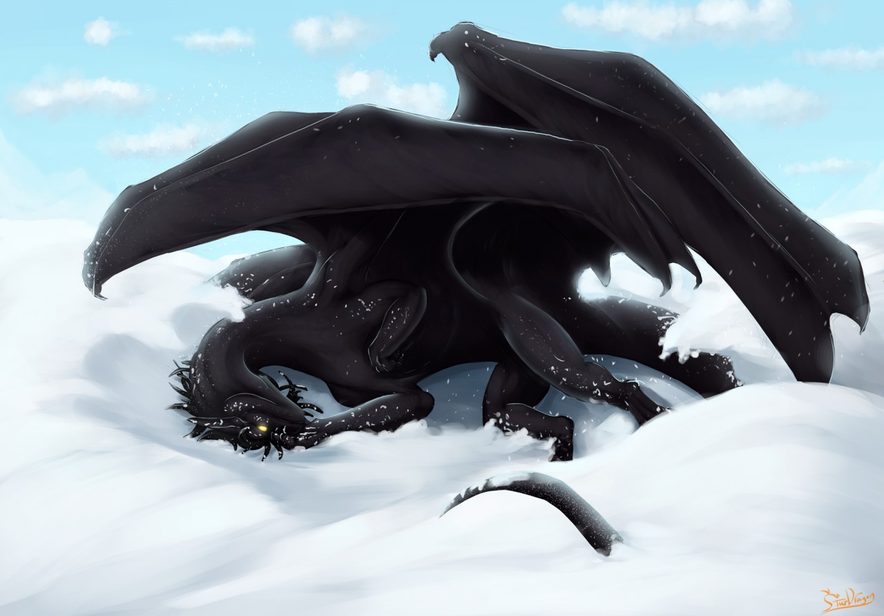 Snow Dragons by StarDragon102 -- Fur Affinity [dot] net