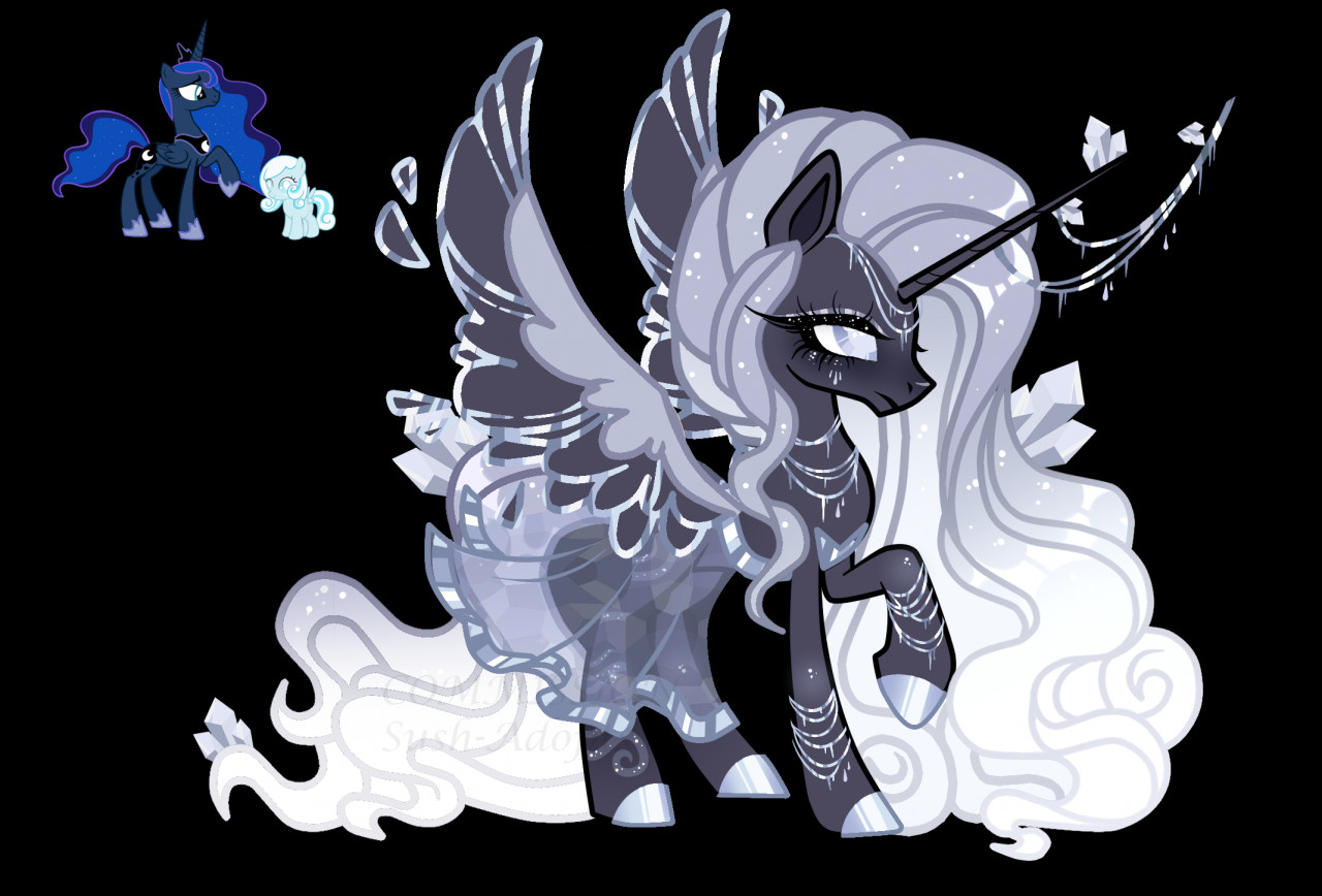 my little pony snowdrop and luna