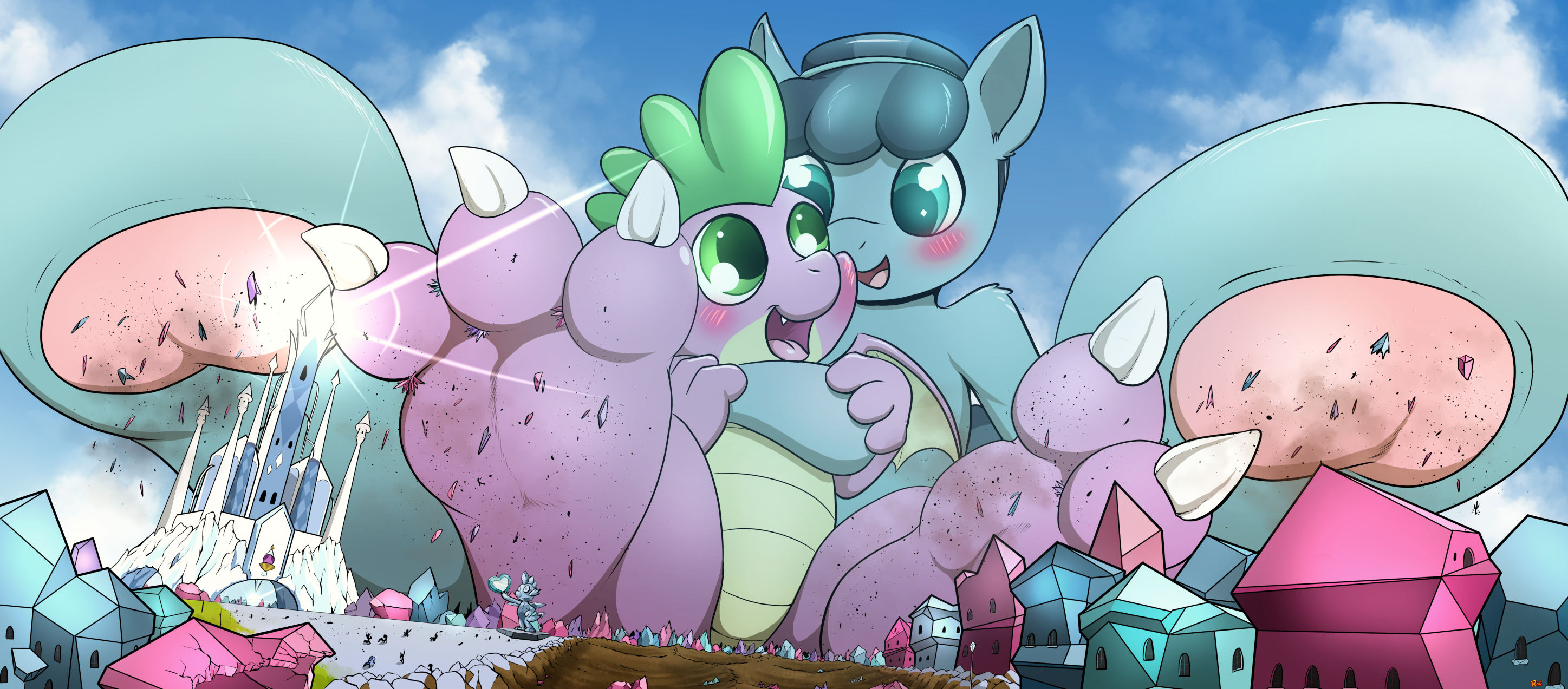 Spike and Thorax -- Monsters of Love by Starponys -- Fur Affinity