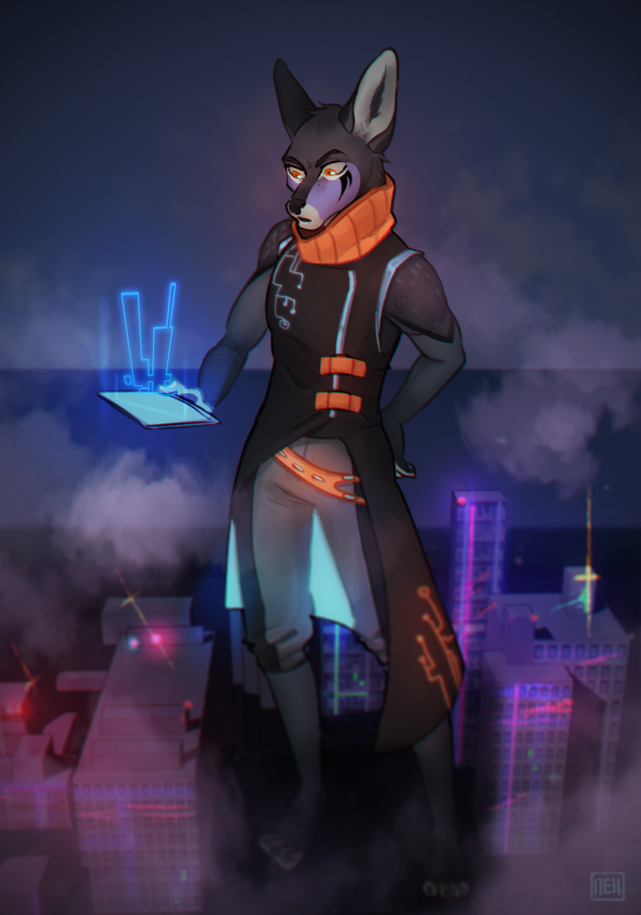 Cyberpunk furry art фото 88