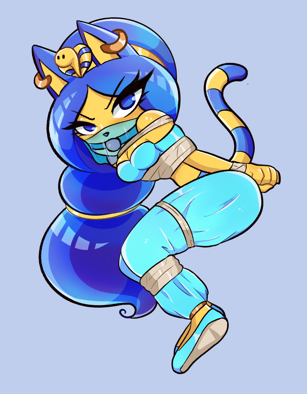 Princess Ankha Tied Up by StarryBuns -- Fur Affinity [dot] net