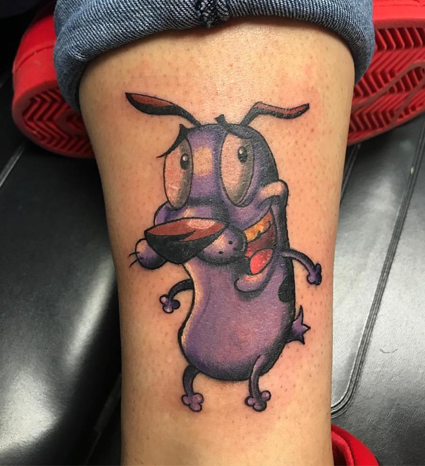 Courage the cowardly dog holding a bong tattoo by TheBombDotCom on  DeviantArt