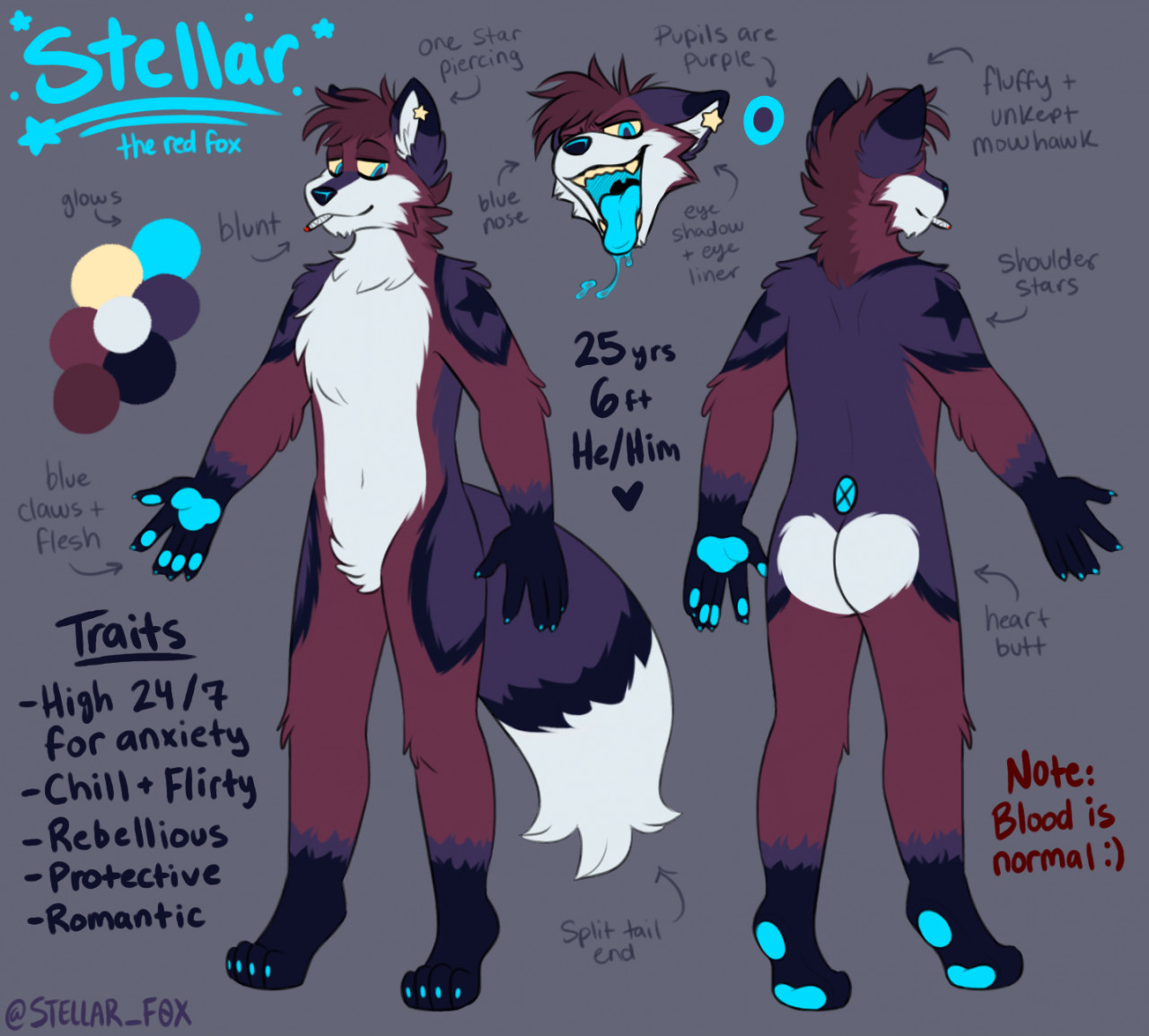 Stellar the Red Fox (Naked) by STELLAR_F0X -- Fur Affinity [dot] net