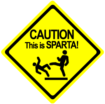 Caution This Is Sparta - Funny Sign | Sticker