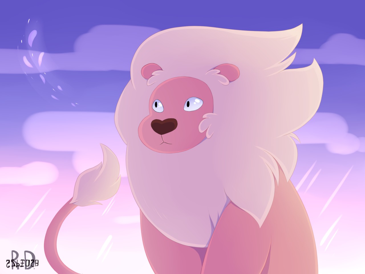 Pink lion from steven universe