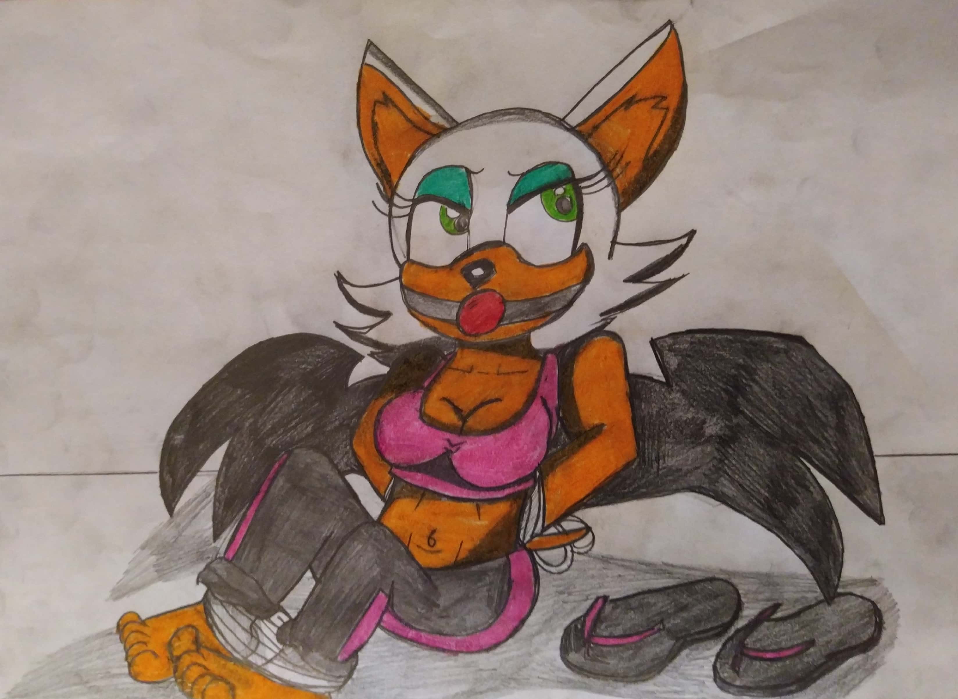 Art Trade) - Rouge Get Tied Up by StevenTheFox11 -- Fur Affinity [dot] net