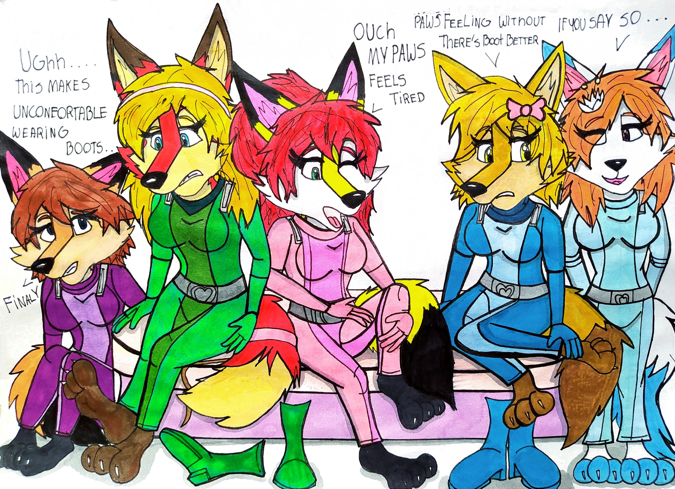 Totally Vixens Spies - Tired Paws (1/2) by StevenTheFox11 -- Fur Affinity  [dot] net