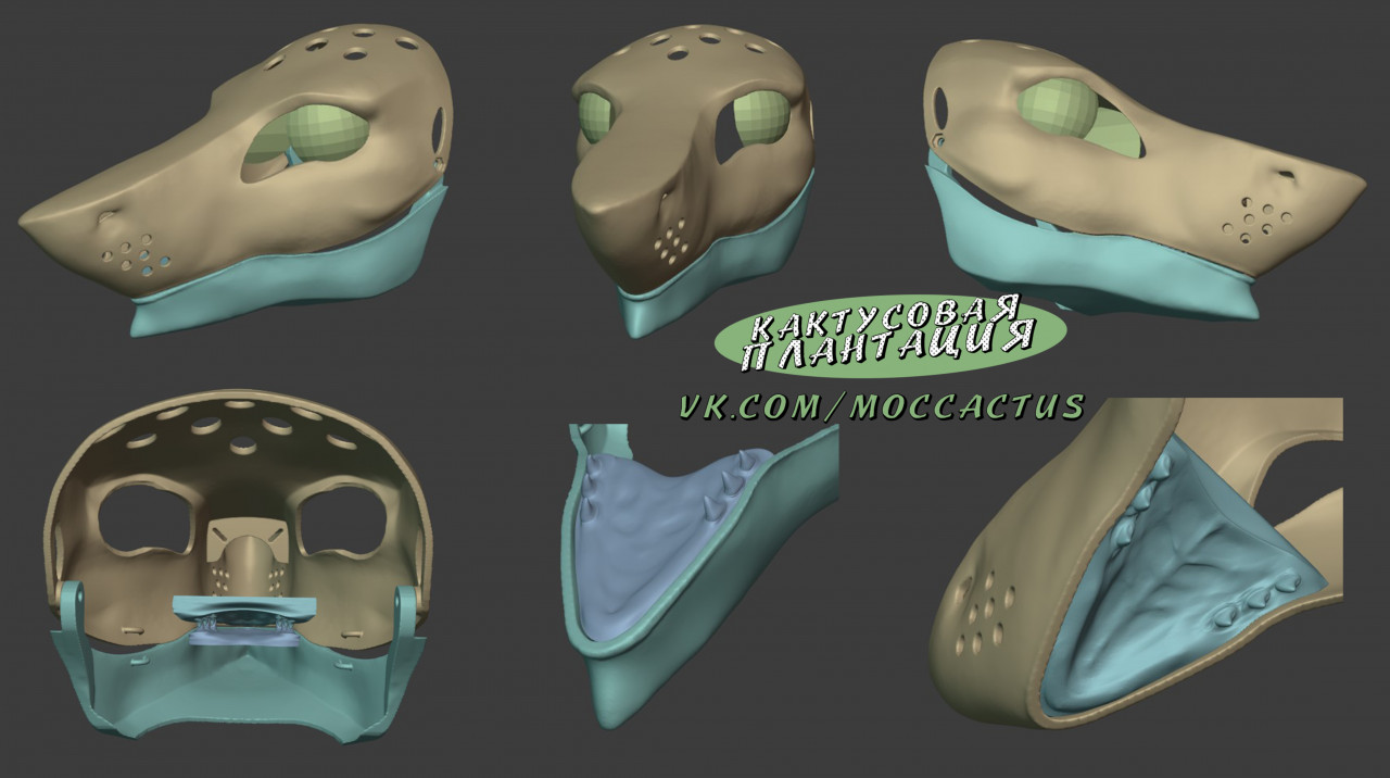 Protogen head base 3D model 3D printable