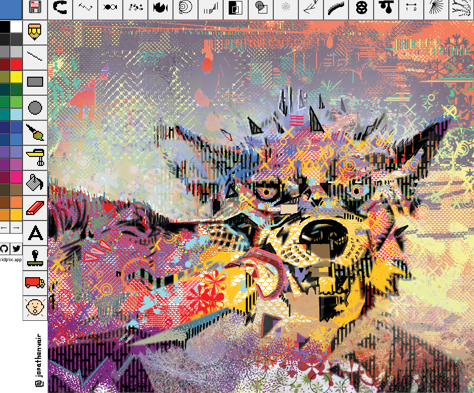 Kid Pix Wolves