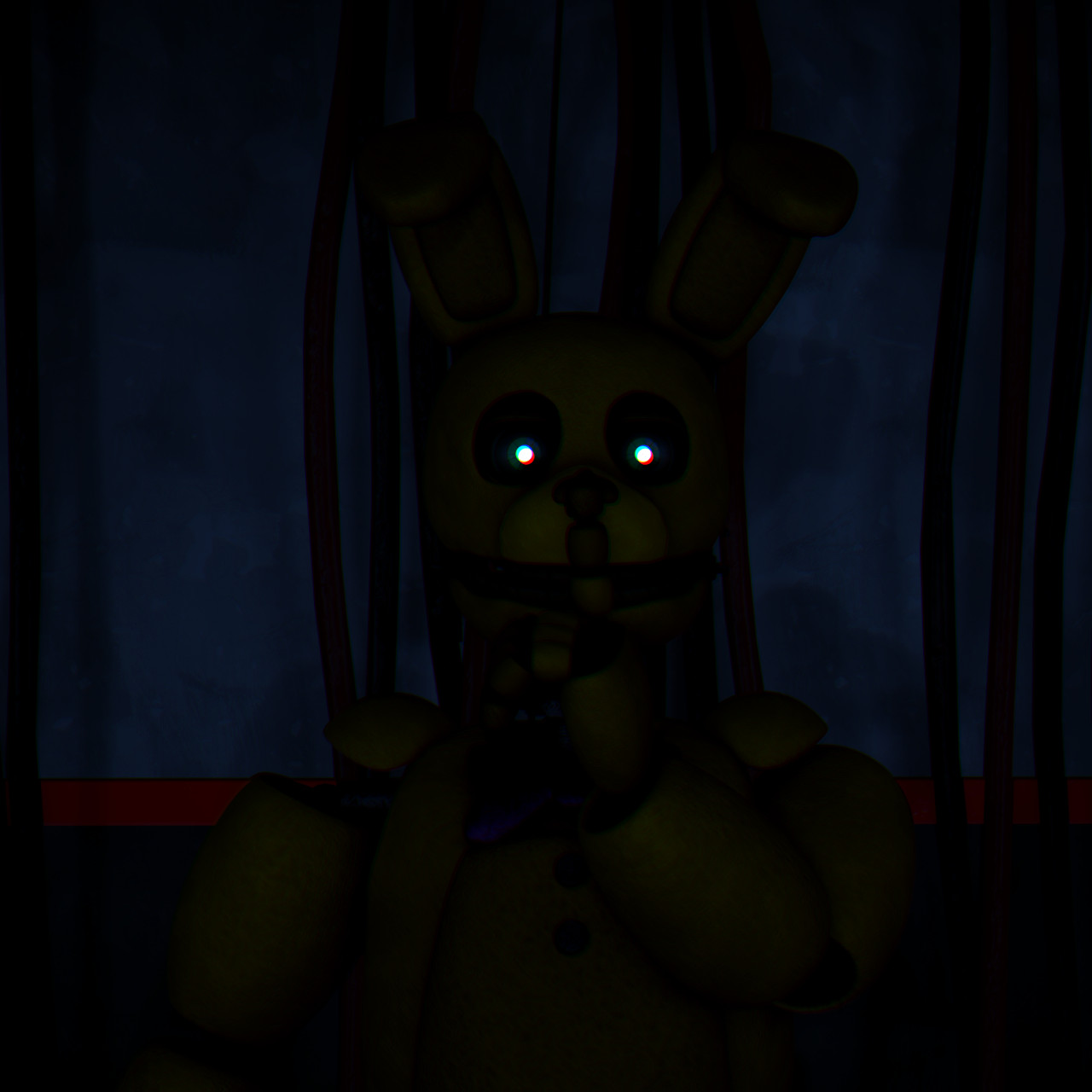 Spring Bonnie In The Darkness by Stixyie -- Fur Affinity [dot] net