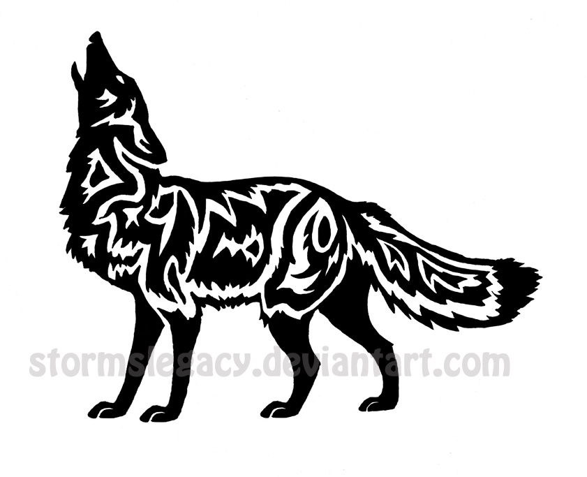Tribal Coyote Howl by Stormslegacy  Fur Affinity dot net