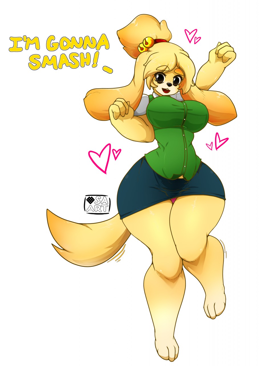 Isabelle: Smash Bros. Ultimate by StrangeAzian -- Fur Affinity [dot] net