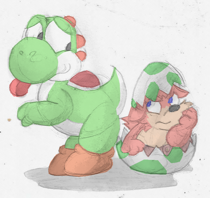 Sticker - Yoshi Egg Butt - Monster