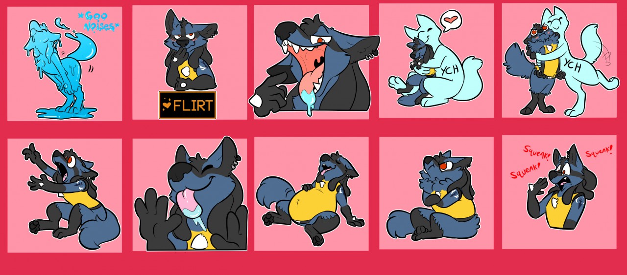 3$ Emote Stickers by tenthfurry -- Fur Affinity [dot] net