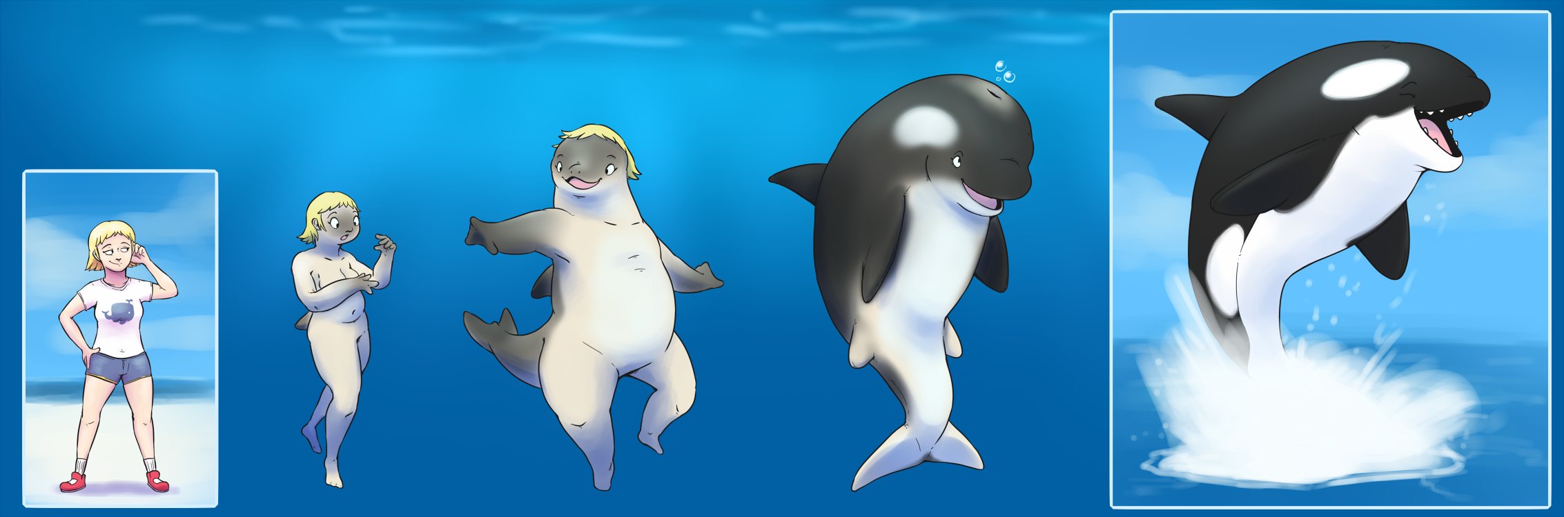 Make a splash with your new friend, this Hungry Orca avatar