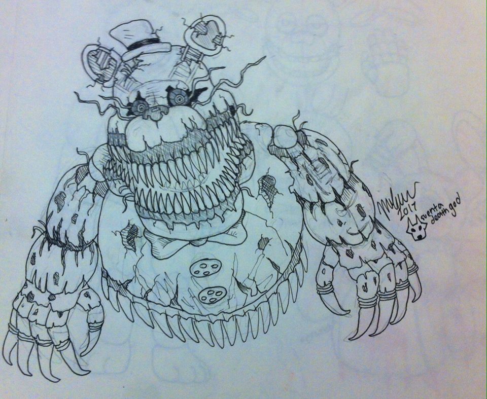 Fnaf 4 : Nightmare Fredbear  Fnaf, Nightmare, Fnaf drawings