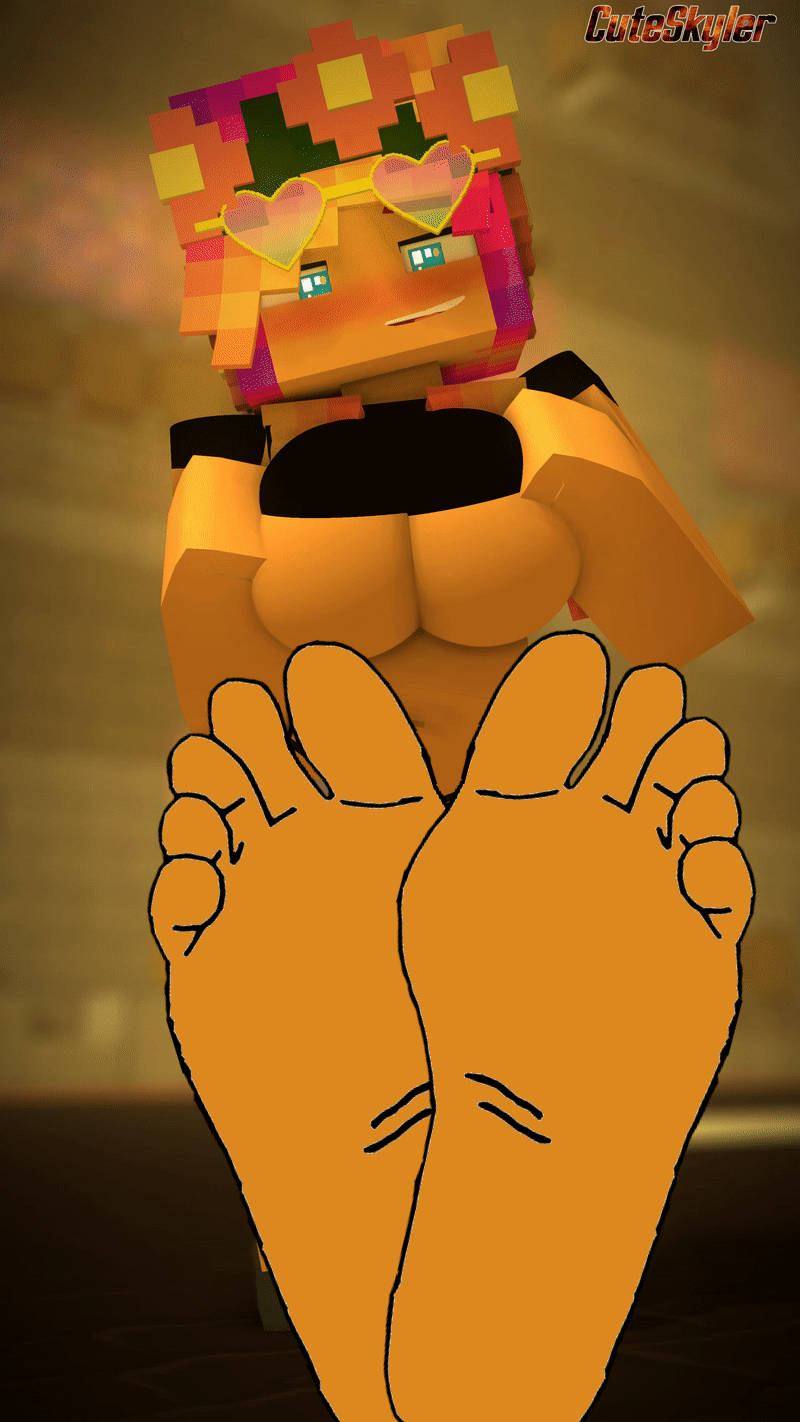 Minecraft girls feet by Sunnyfeetlover -- Fur Affinity [dot] net