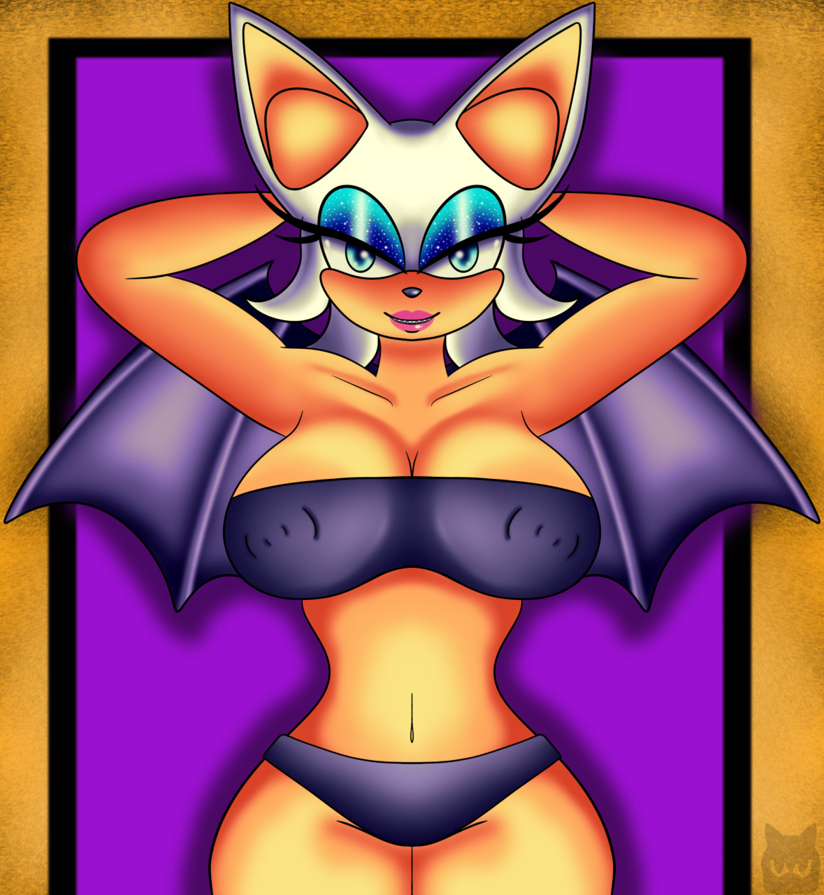 Sexy Rouge (Remake) by SuperKitty_Artist -- Fur Affinity [dot] net