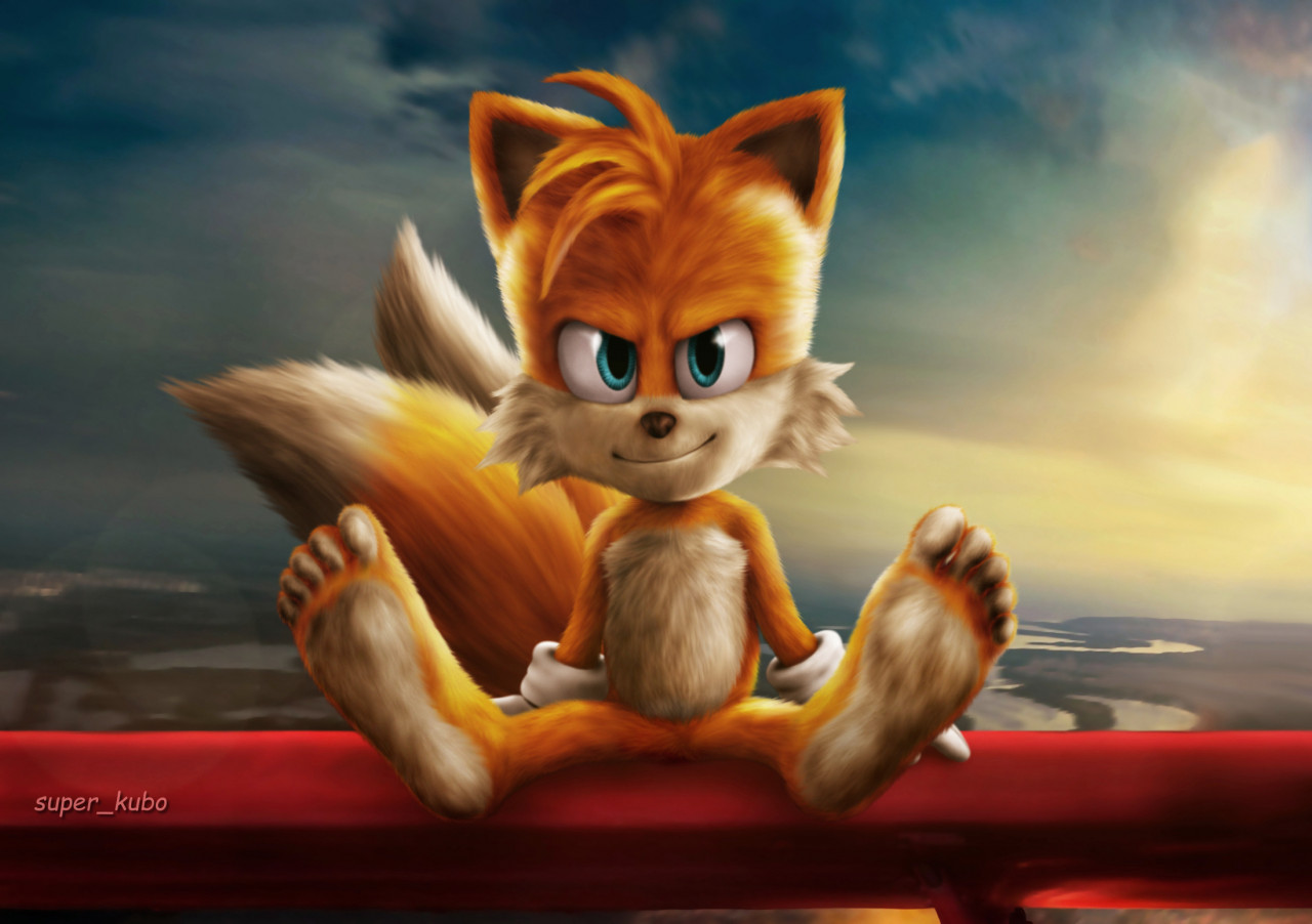 Tails on his tornado showing feet by super_kubo -- Fur Affinity [dot] net