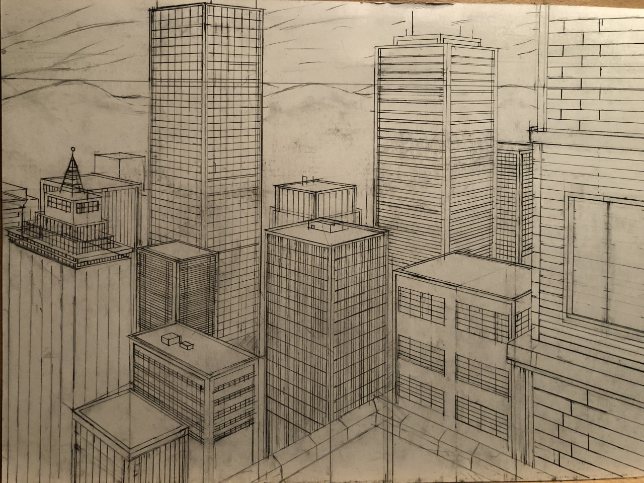Perspective City , pencil drawing : r/drawing