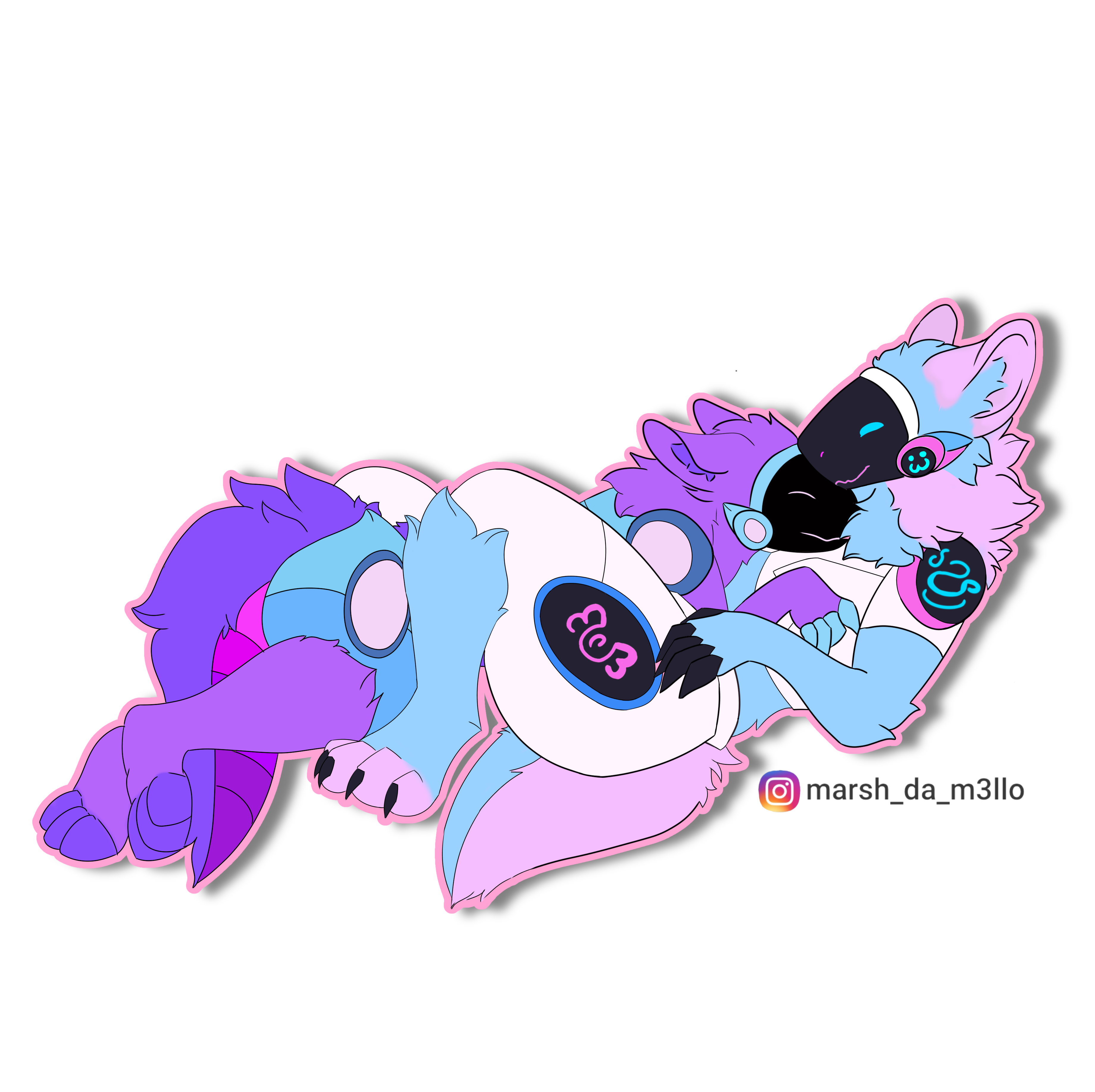 More Cute Cuddly Protogens 💜 ych still open! 💜 all art by me : r
