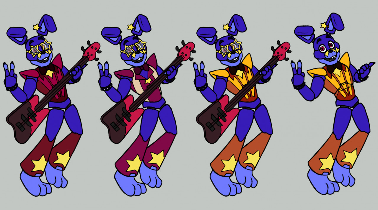 Glamrock Bonnie Design by CharleeCatBat -- Fur Affinity [dot] net