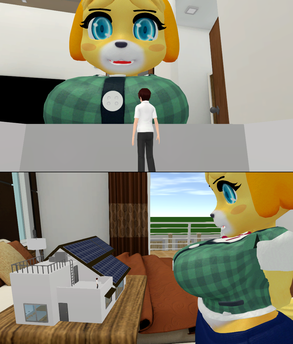Size. giant. giantess. crossing. isabelle. bewbs. boobs. 