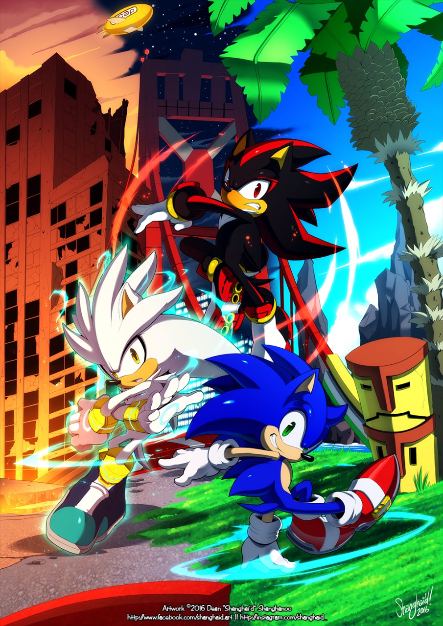 Drawsmile on X: Sonic & Shadow Fan art 2013. #SONIC