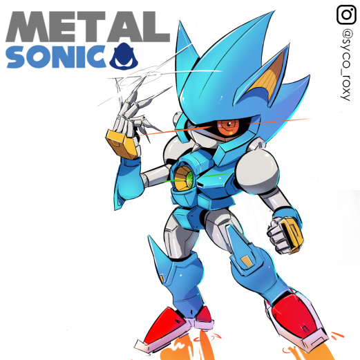 Metal Sonic in 2023  Sonic, Sonic fan art, Sonic art