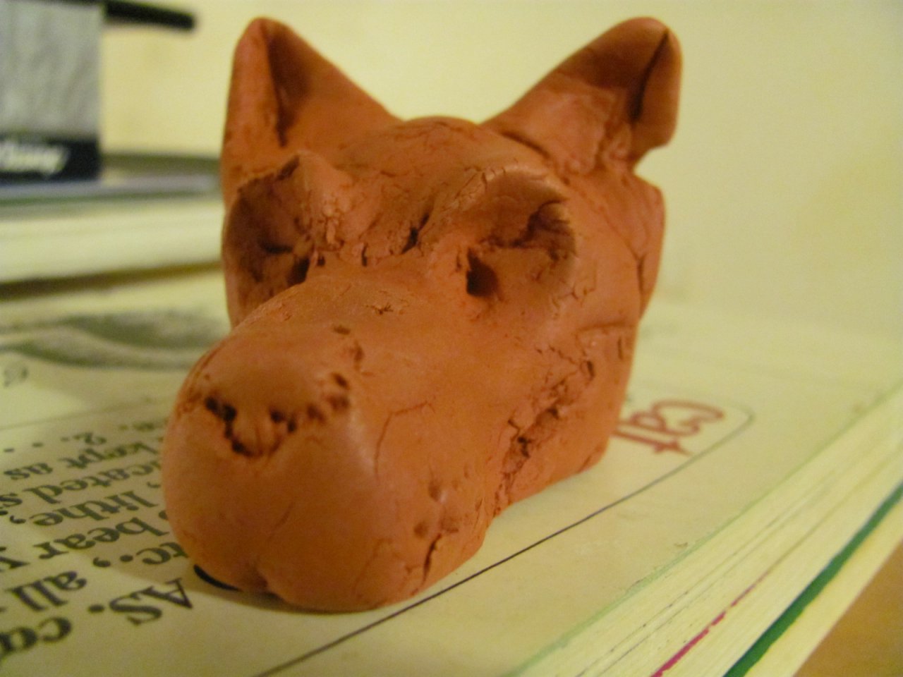 Fursuit Head Tiny Clay Mockup by Synthwolf -- Fur Affinity [dot] net