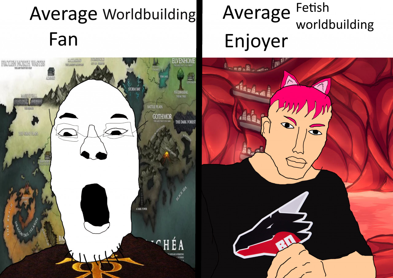 Average "normal" worldbuilder vs Average Fetish Worldbuil...