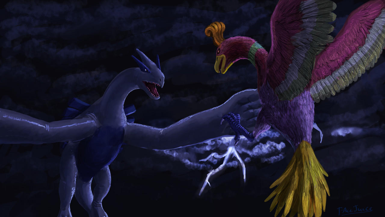 Pokemon Ho oh v Lugia