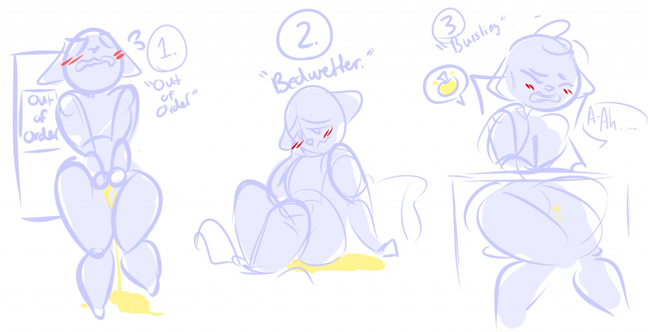 Omorashi YCH] Omorashi chibis ~ by tabitabi -- Fur Affinity [dot] net