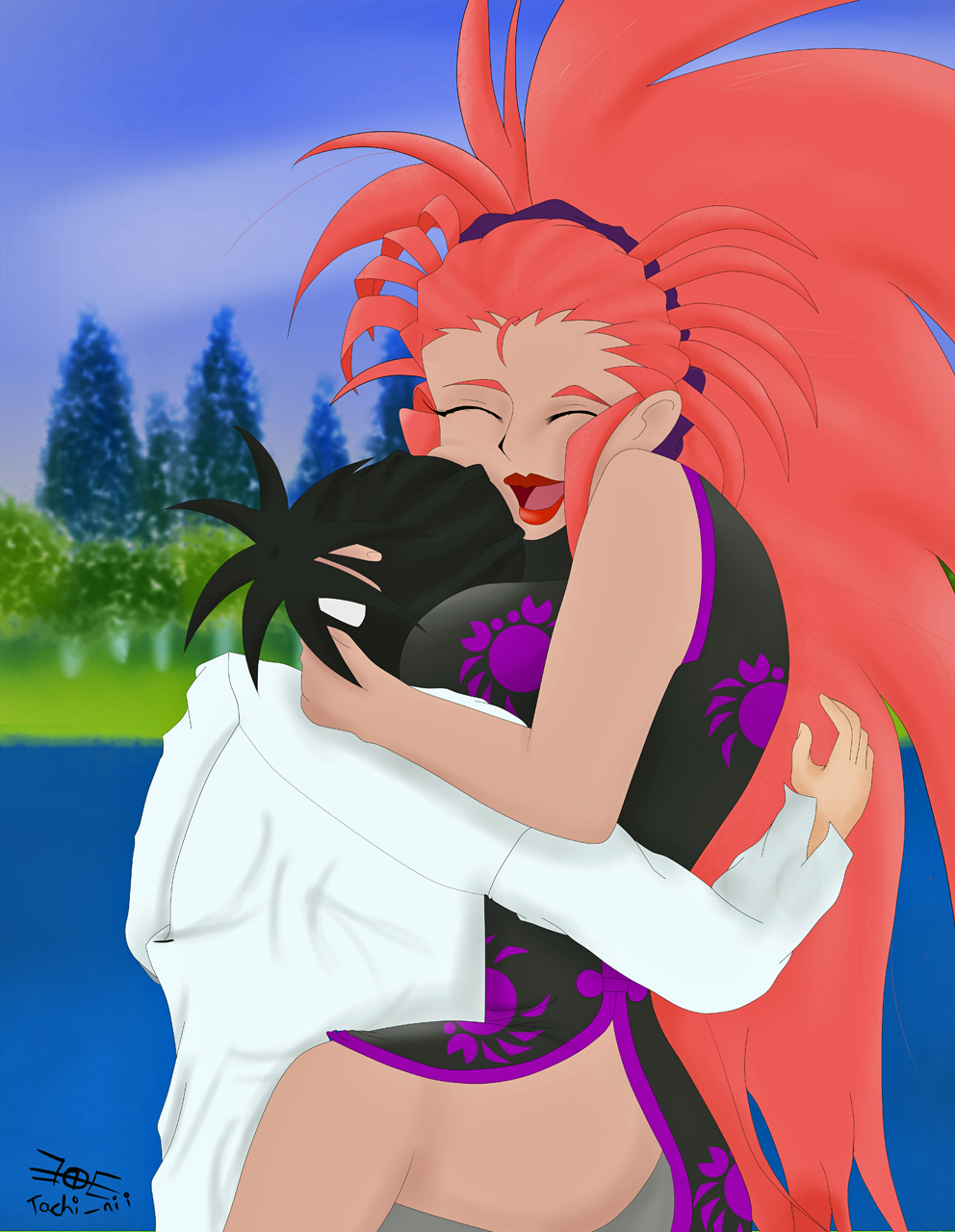 Washu hug 2 by Tachi-nii. -- Fur Affinity [dot] net