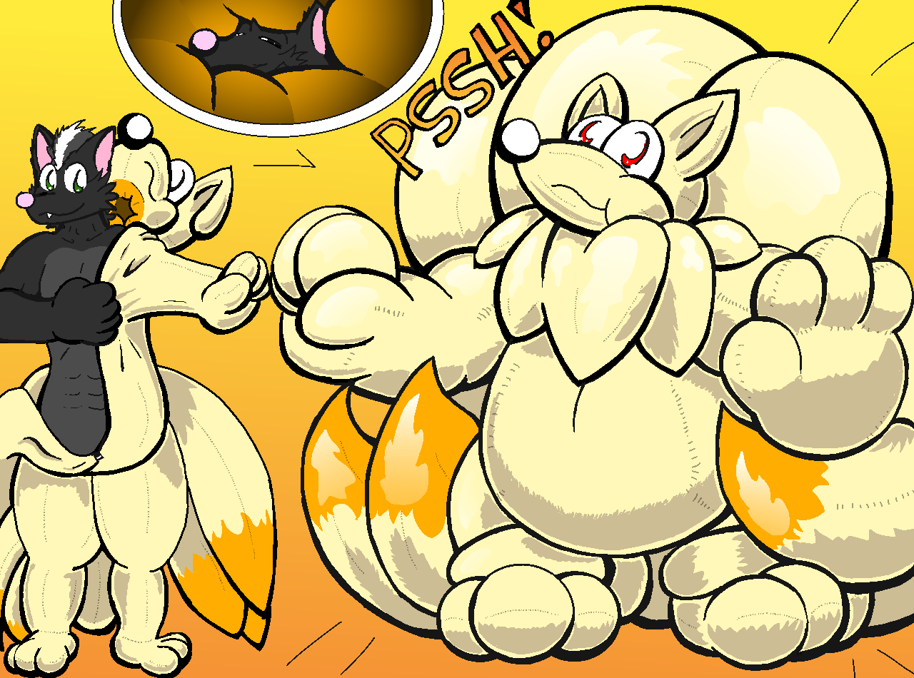 Ninetales puff plush suit (Orion loves it!) by Tag_the_Tanooki_Dragon --  Fur Affinity [dot] net