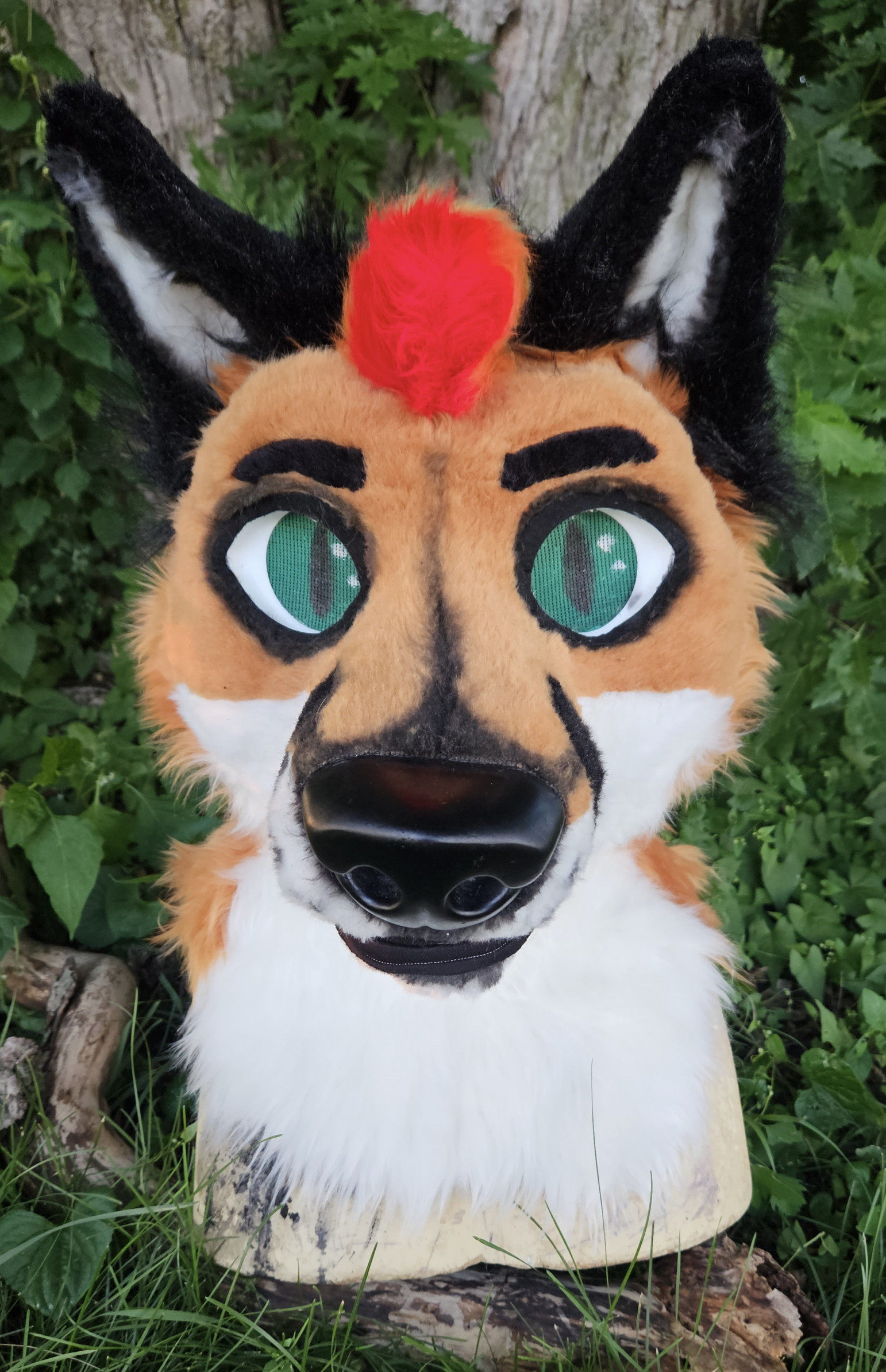 Rainbow fox fursuit head and matching tail [for sale] by Tahomacougar -- Fur  Affinity [dot] net