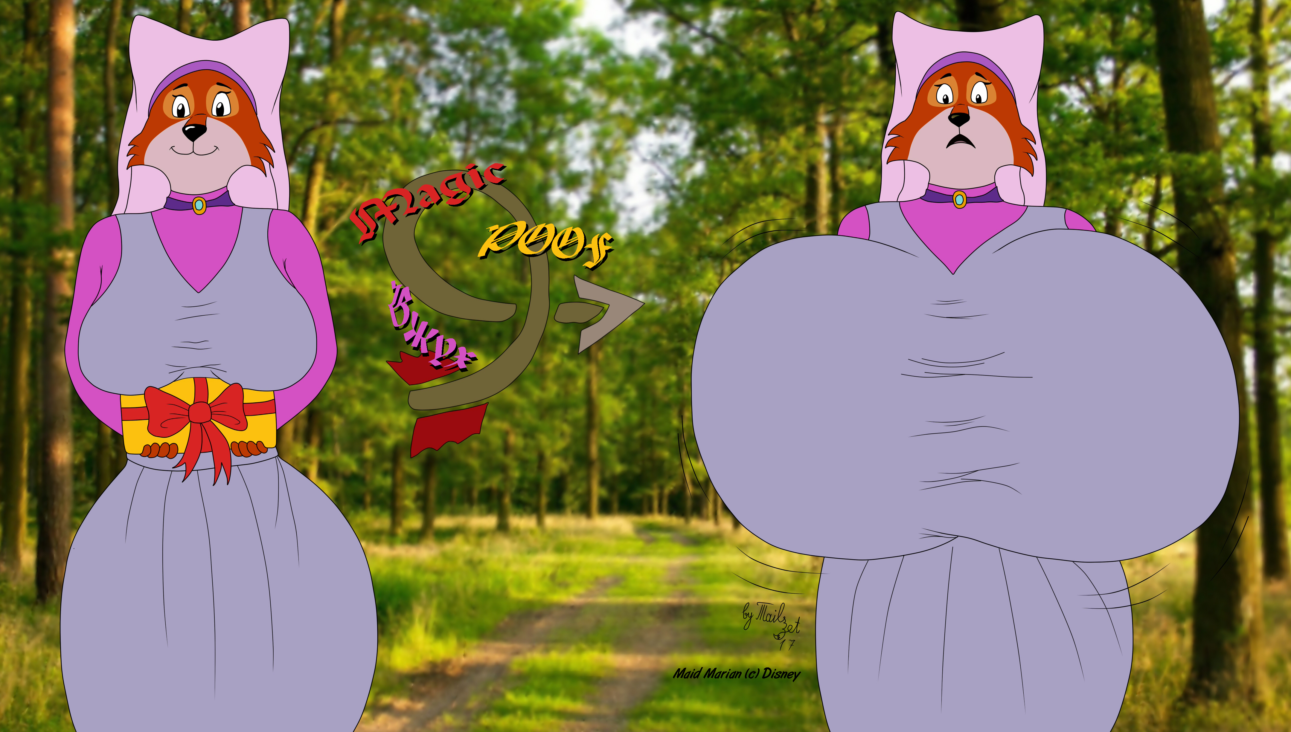 Maid Marian's breast expansion by tails-zet -- Fur.