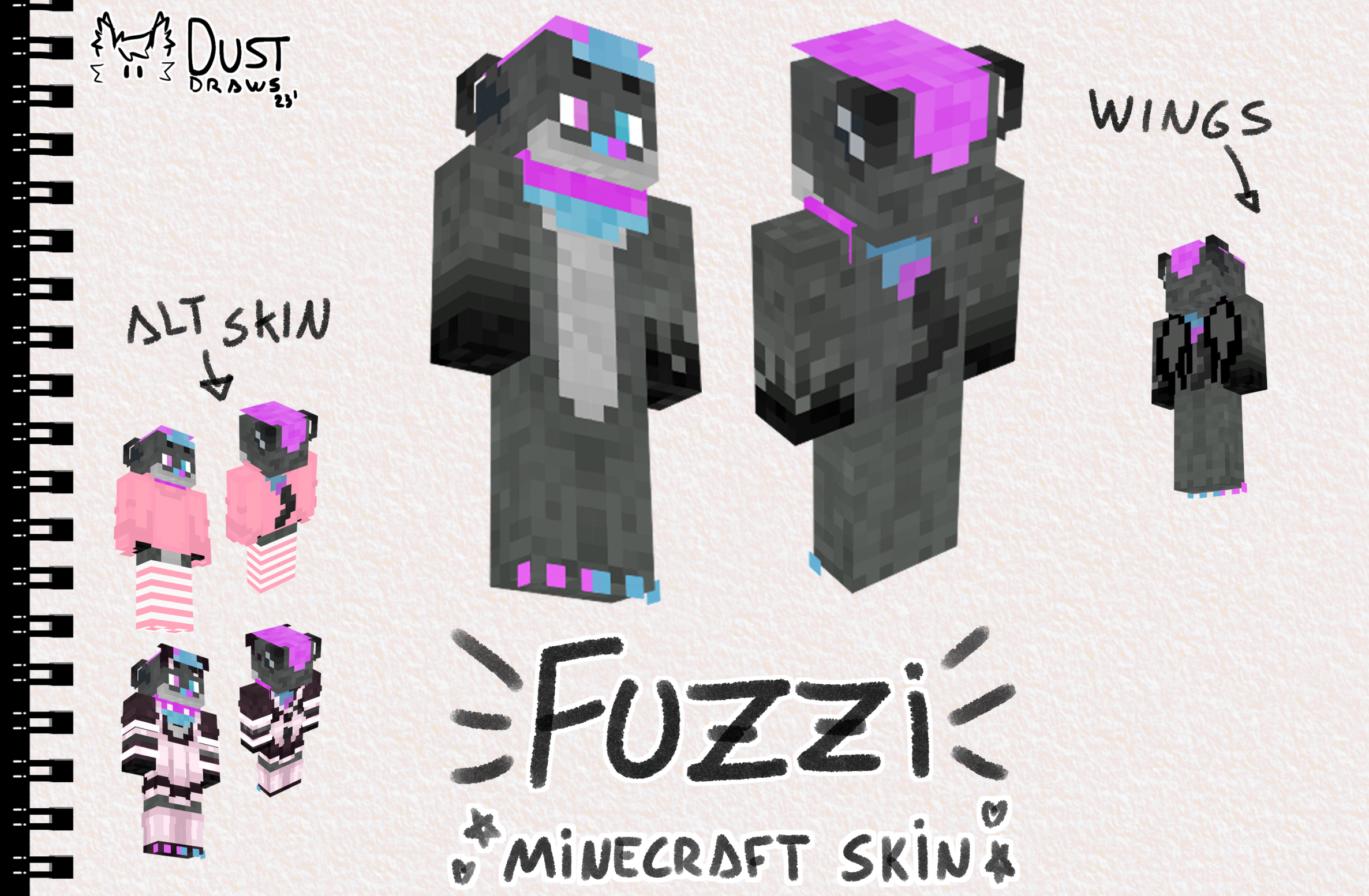 Download Minecraft - Ender Man Minecraft Skin PNG Image with No