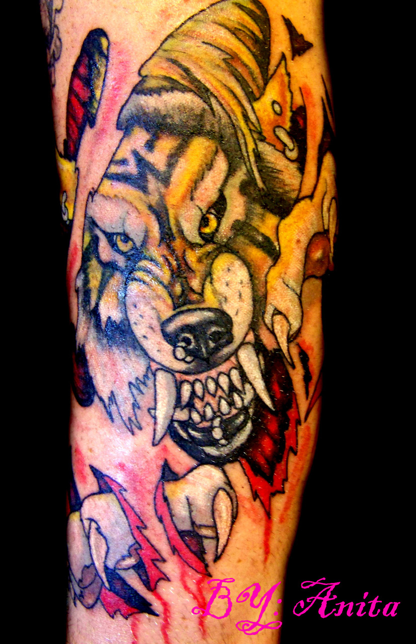 My werewolf tattoo by Baronx -- Fur Affinity [dot] net