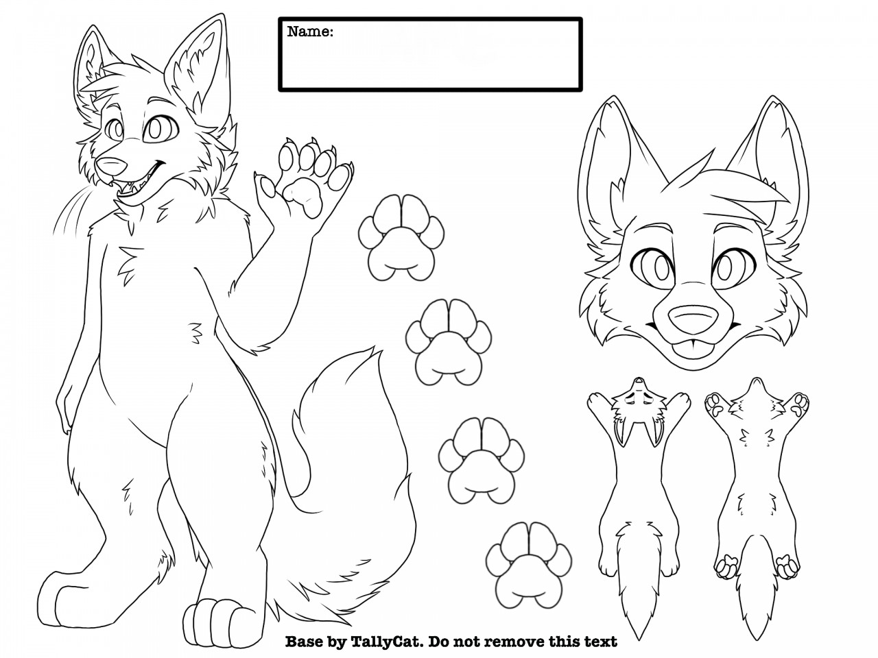 Furry reference sheet base f2u